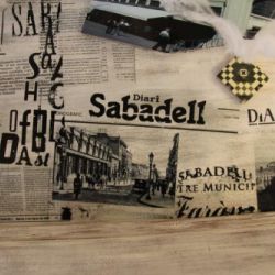Mantel con imagen de periódico de Sabadell